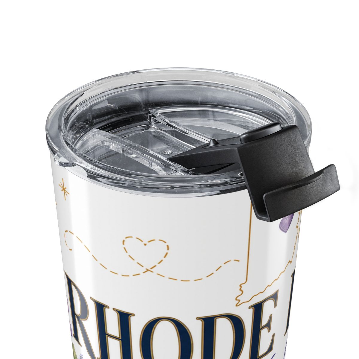 Rhode Island State Flower 20oz Tumbler | Violet Botanical State Flower Gift | Insulated Stainless Steel Travel Cup