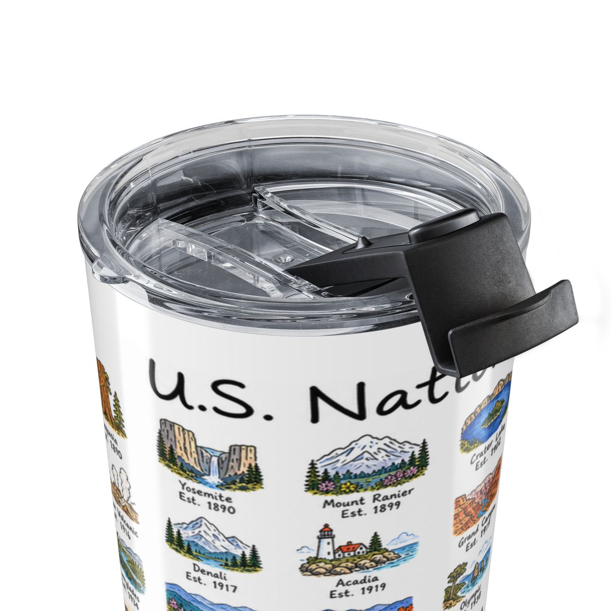 63 National Parks 20oz Tumbler | U.S. Parks Road Trip Gift | Insulated Stainless Steel Travel Cup