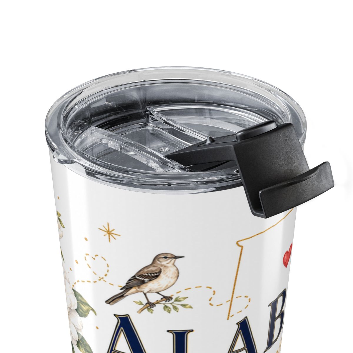 Alabama State Flower 20oz Tumbler | Camellia Botanical State Flower Gift | Insulated Stainless Steel Travel Cup
