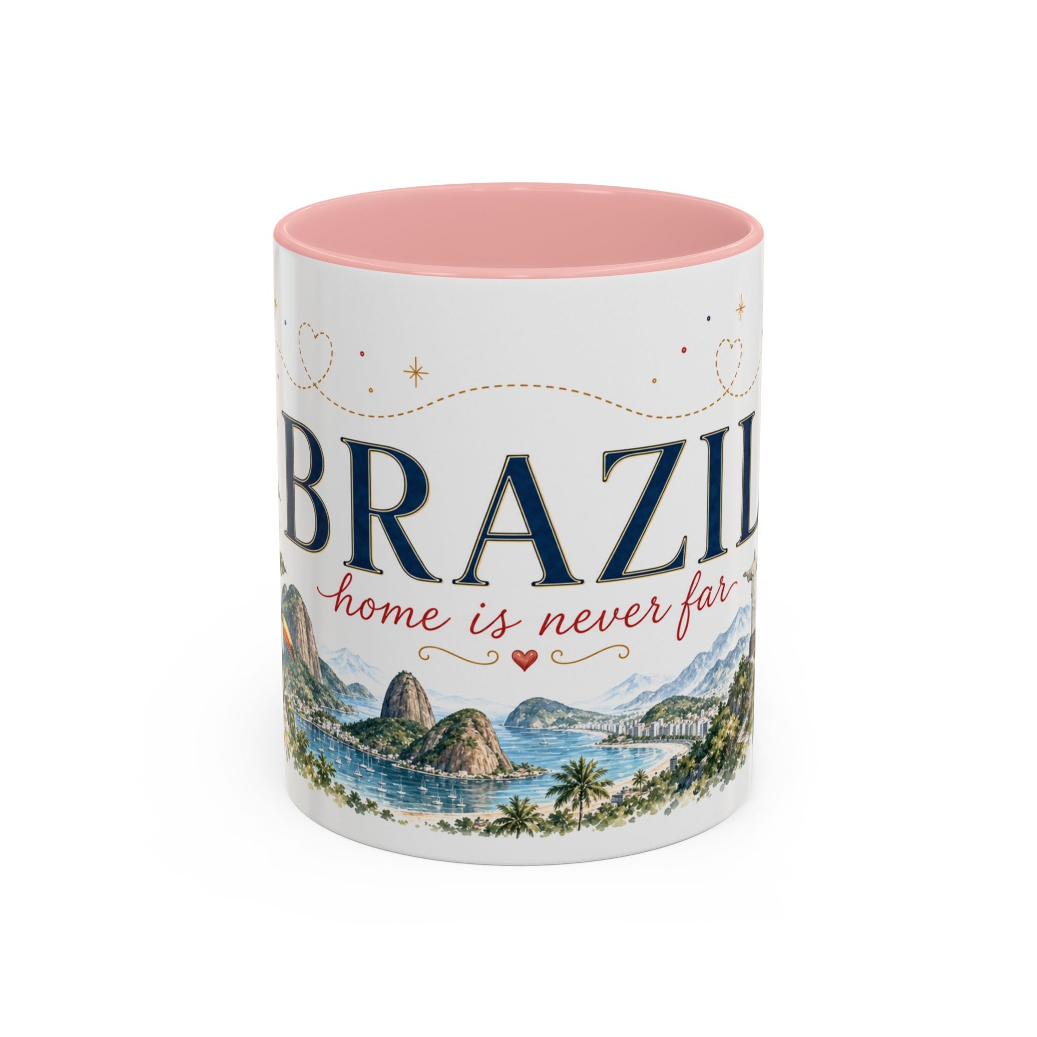 Brazil Home Country Mug | Moving Away Gift | Long Distance Friendship | 11 oz 15 oz Accent Mug
