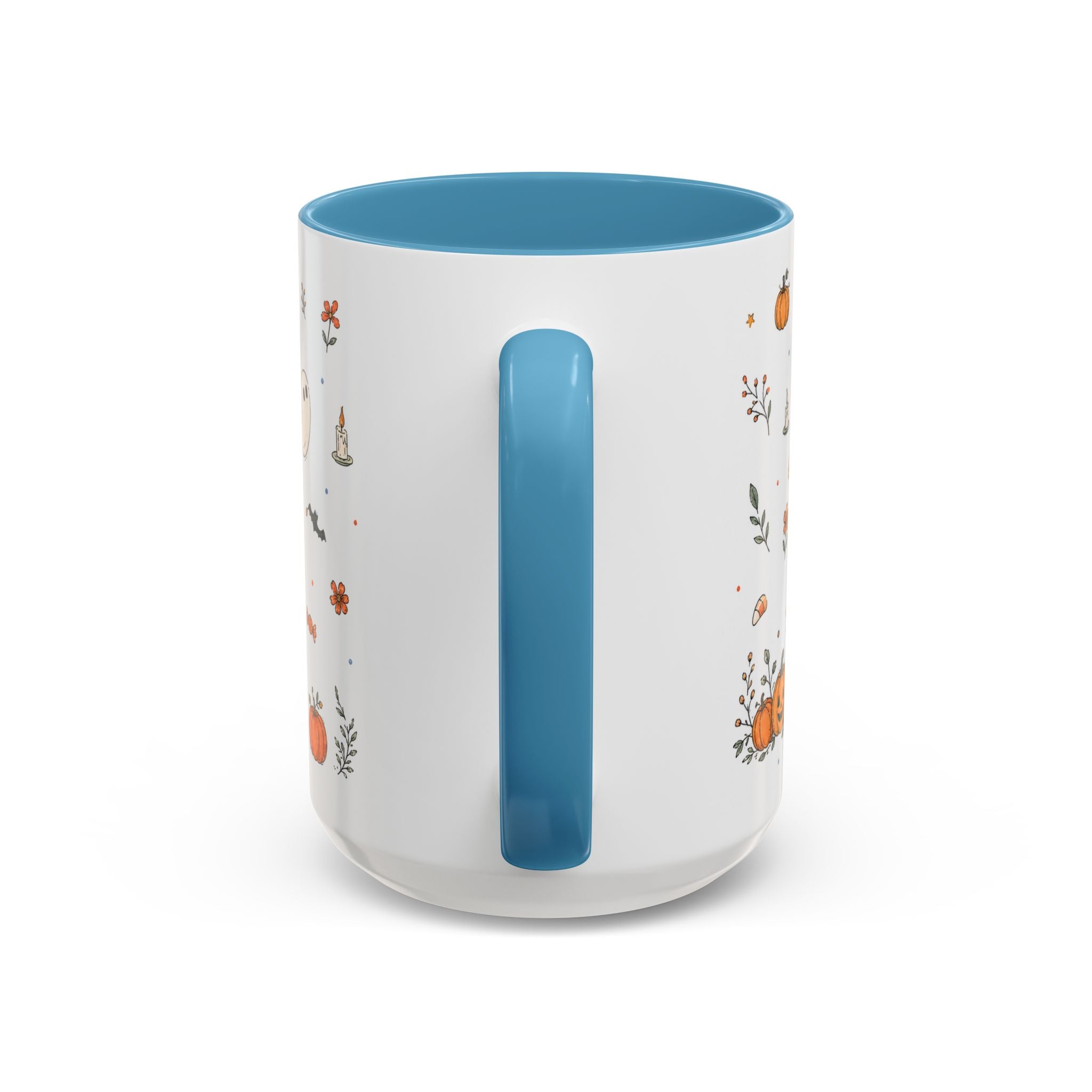 Halloween Party Mug | Ghost Black Cat Candy Watercolor Gift | Accent Cup 11oz 15oz