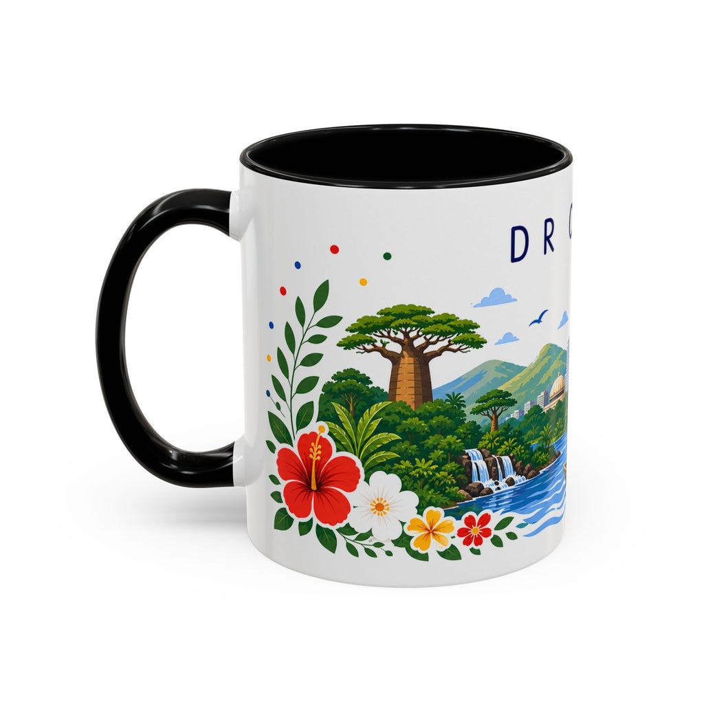 DR Congo Coffee Mug | Travel Souvenir Accent Mug | Place Gift Ceramic Cup 11oz 15oz