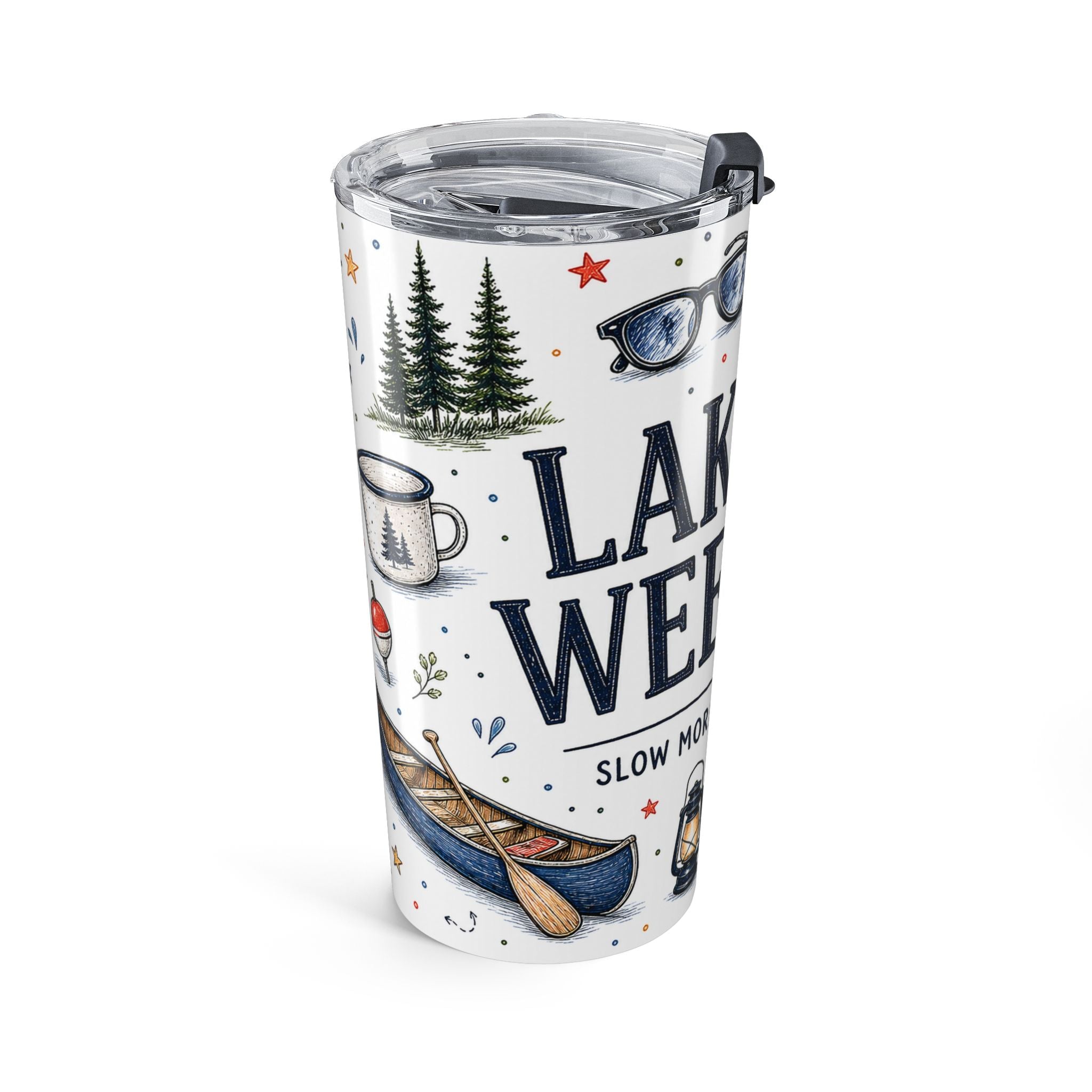 Lake Life Weekend 20oz Tumbler | Lake House Gift | Insulated Stainless Steel Travel Cup
