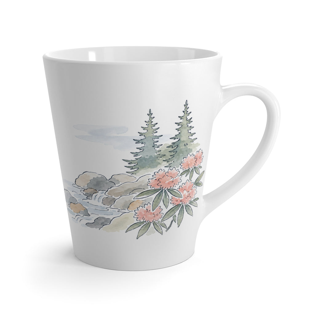 Great Smoky Mountains National Park Latte Mug | Pastel Watercolor Nature Coffee Cup | 12 oz Travel Souvenir Gift