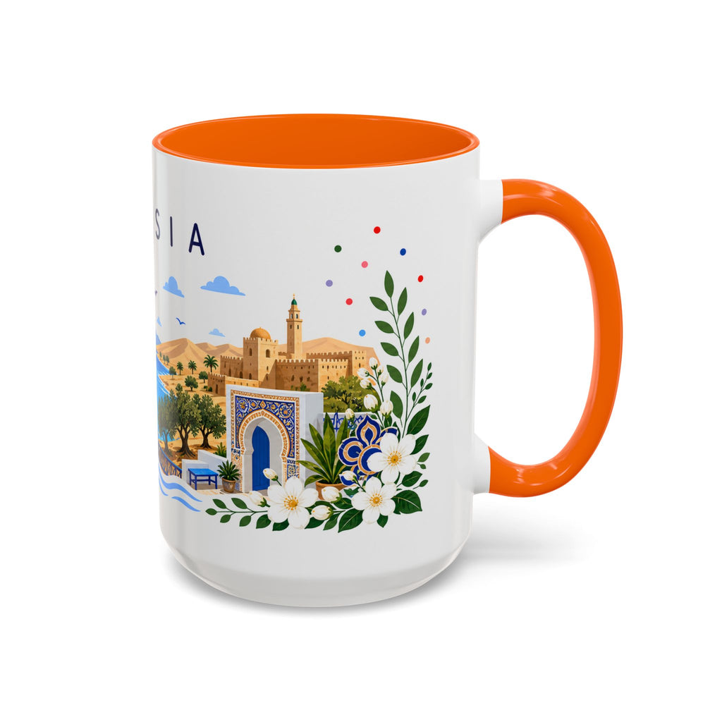 Tunisia Coffee Mug | Travel Souvenir Accent Mug | Place Gift Ceramic Cup 11oz 15oz