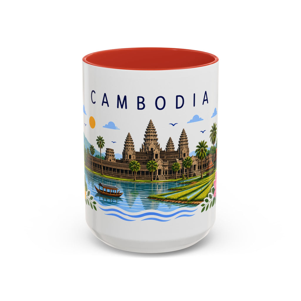 Cambodia Coffee Mug | Travel Souvenir Accent Mug | Place Gift Ceramic Cup 11oz 15oz