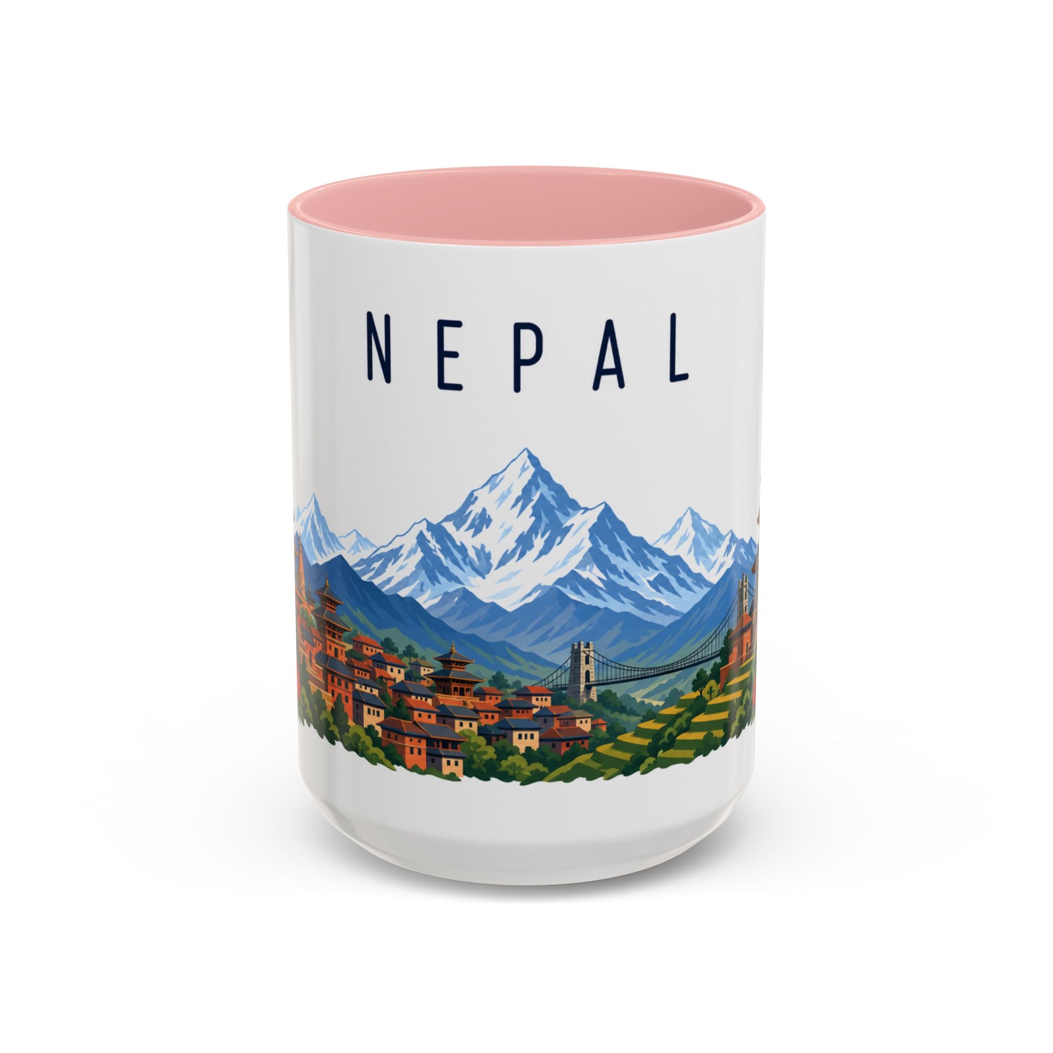 Nepal Coffee Mug | Travel Souvenir Accent Mug | Country Gift Ceramic Cup 11oz 15oz
