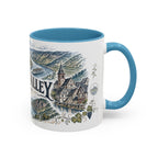 Rhine Valley Mug, Germany Travel Souvenir, Bucket List Gift, Accent Ceramic Coffee Mug 11oz 15oz