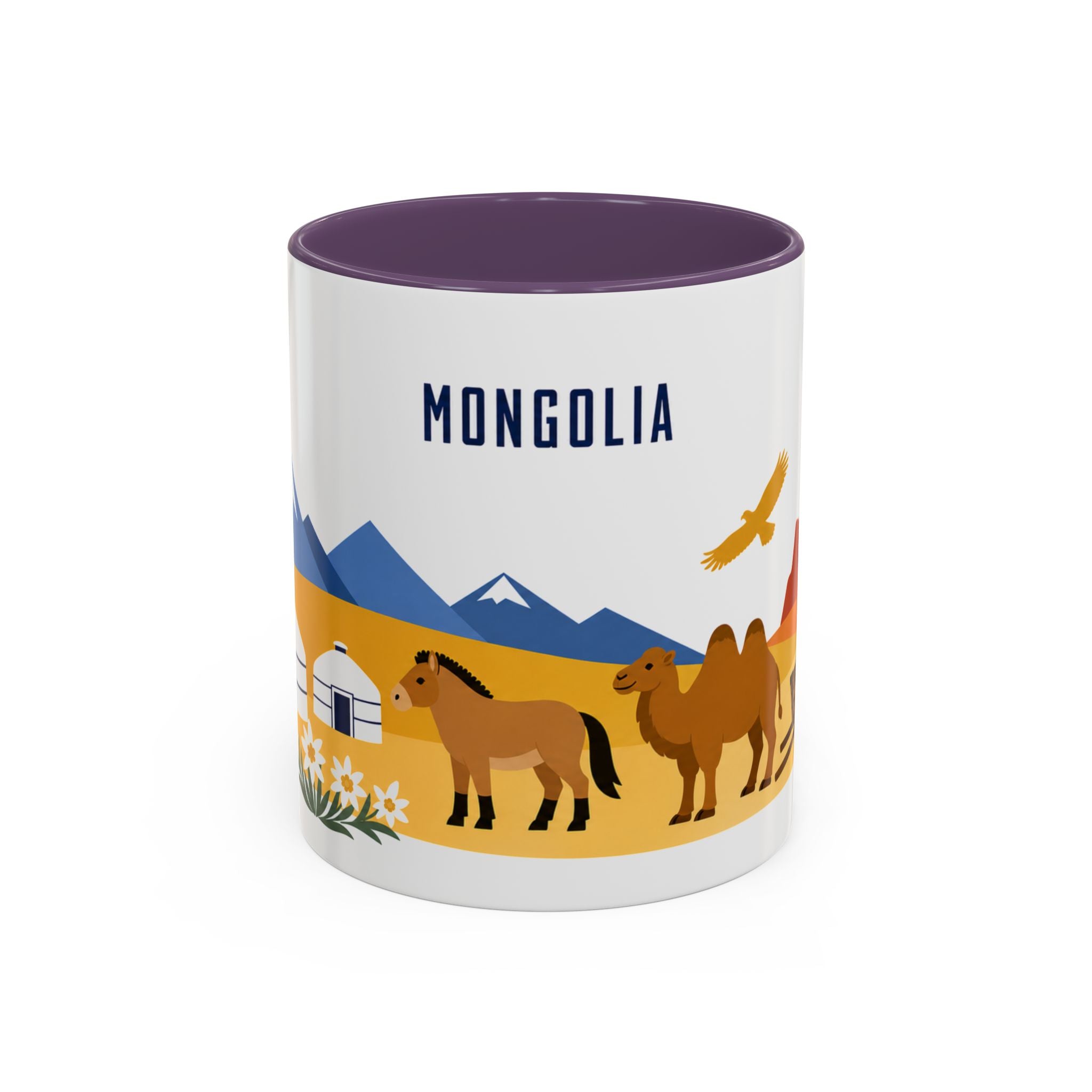 Mongolia Coffee Mug | Travel Souvenir Accent Mug | Country Gift Ceramic Cup 11oz 15oz