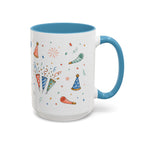 New Year Party Mug | Balloon Popper Watercolor Celebration Gift | Accent Cup 11oz 15oz
