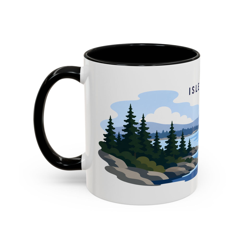 Isle Royale National Park Coffee Mug | Solid Color Block Park Souvenir | 11oz 15oz Accent Mug