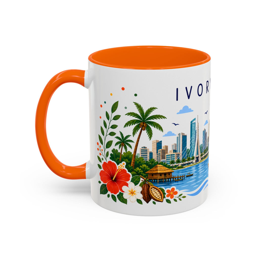 Ivory Coast Coffee Mug | Travel Souvenir Accent Mug | Place Gift Ceramic Cup 11oz 15oz