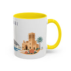Abu Dhabi Coffee Mug | United Arab Emirates Travel Souvenir | Porcelain Decal City Gift | 11oz 15oz Accent Mug