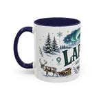 Lapland Coffee Mug | Travel Destination Souvenir Gift | Accent Color Ceramic 11oz 15oz