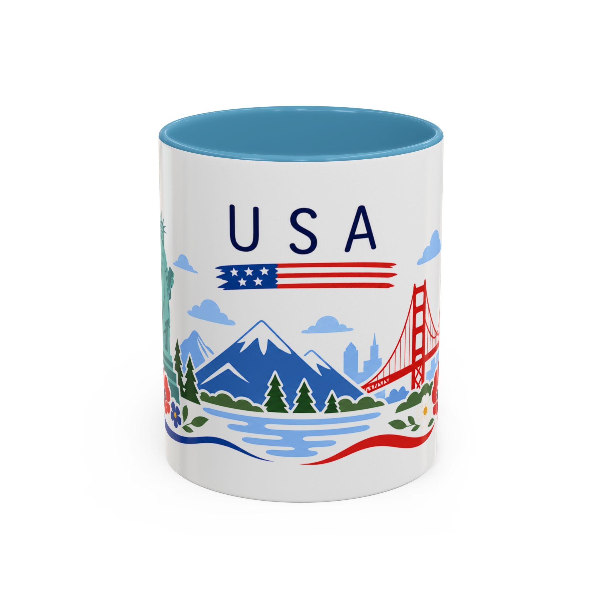 United States Coffee Mug | Travel Souvenir Accent Mug | Country Gift Ceramic Cup 11oz 15oz