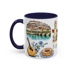 Coimbra Illustrated Travel Mug | City Souvenir Accent Coffee Mug | 11oz 15oz Ceramic Cup