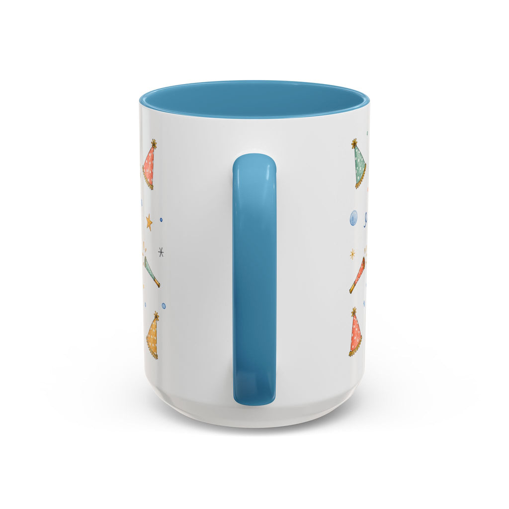New Year Midnight Mug | Candle Firework Watercolor Party Gift | Accent Cup 11oz 15oz