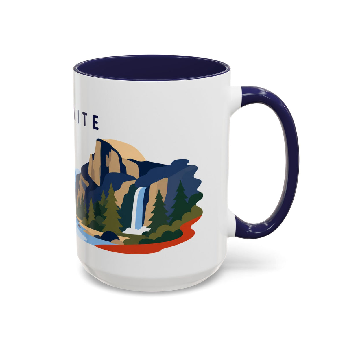 Yosemite Coffee Mug | Travel Destination Souvenir Gift | Accent Color Ceramic 11oz 15oz