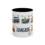 Bangkok Coffee Mug | Postage Stamp Collage Mug | Travel Souvenir Accent Cup 11oz 15oz