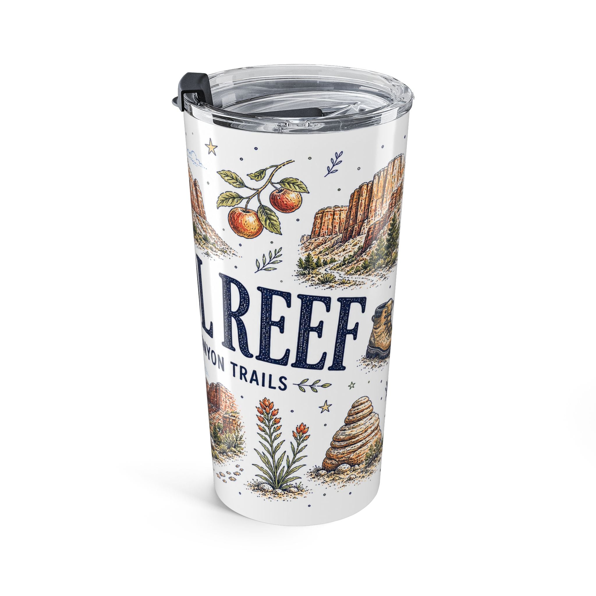 Capitol Reef National Park 20oz Tumbler | Utah Sandstone Canyon Hiking Gift | Insulated Stainless Steel Travel Cup
