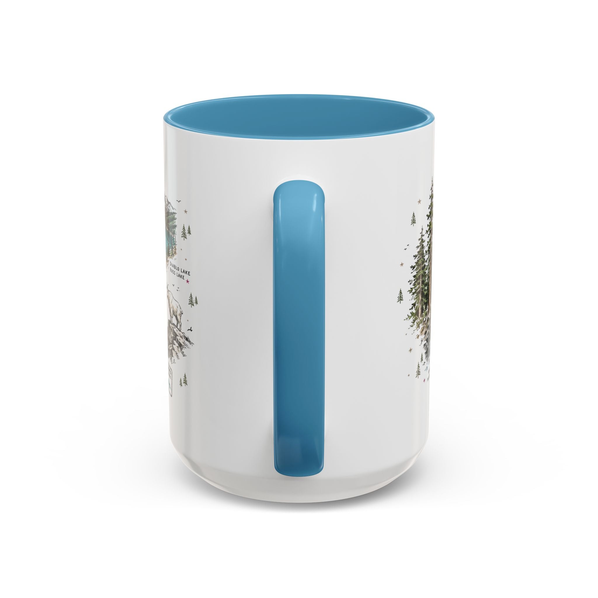 North Cascades National Park Coffee Mug | Washington Alpine Glacier Hiking Gift | Accent Color Ceramic 11oz 15oz