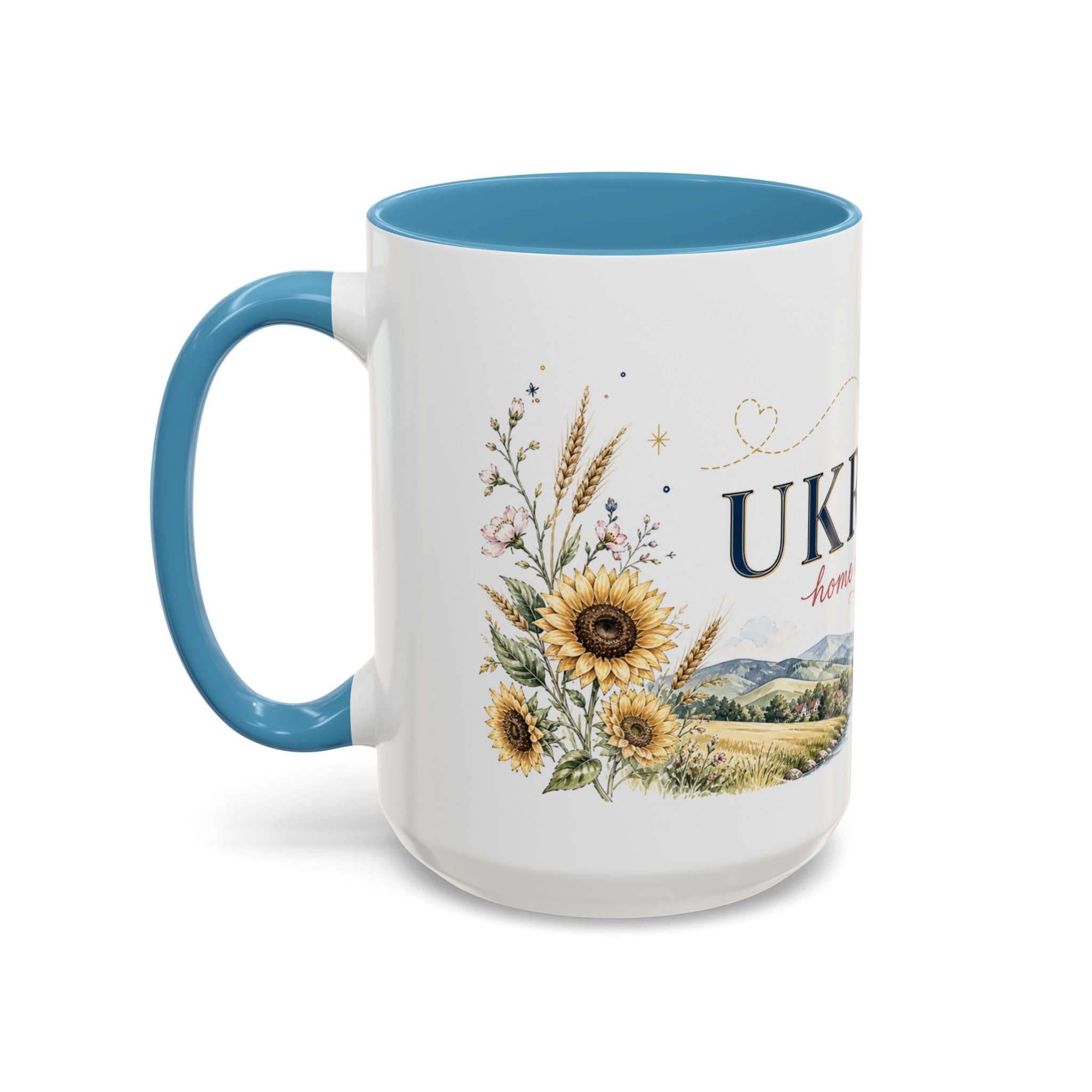 Ukraine Home Country Mug | Moving Away Gift | Long Distance Friendship | 11 oz 15 oz Accent Mug