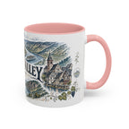 Rhine Valley Mug, Germany Travel Souvenir, Bucket List Gift, Accent Ceramic Coffee Mug 11oz 15oz