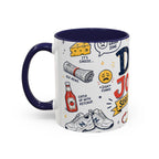 Dad Jokes Sorry Not Sorry Coffee Mug | Father's Day Gift for Dad | Accent Color Ceramic 11oz 15oz
