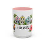 Key West Illustrated Travel Mug | City Souvenir Accent Coffee Mug | 11oz 15oz Ceramic Cup