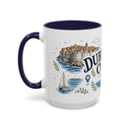 Dubrovnik Coast Coffee Mug | Travel Destination Souvenir Gift | Accent Color Ceramic 11oz 15oz