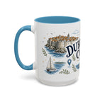 Dubrovnik Coast Coffee Mug | Travel Destination Souvenir Gift | Accent Color Ceramic 11oz 15oz