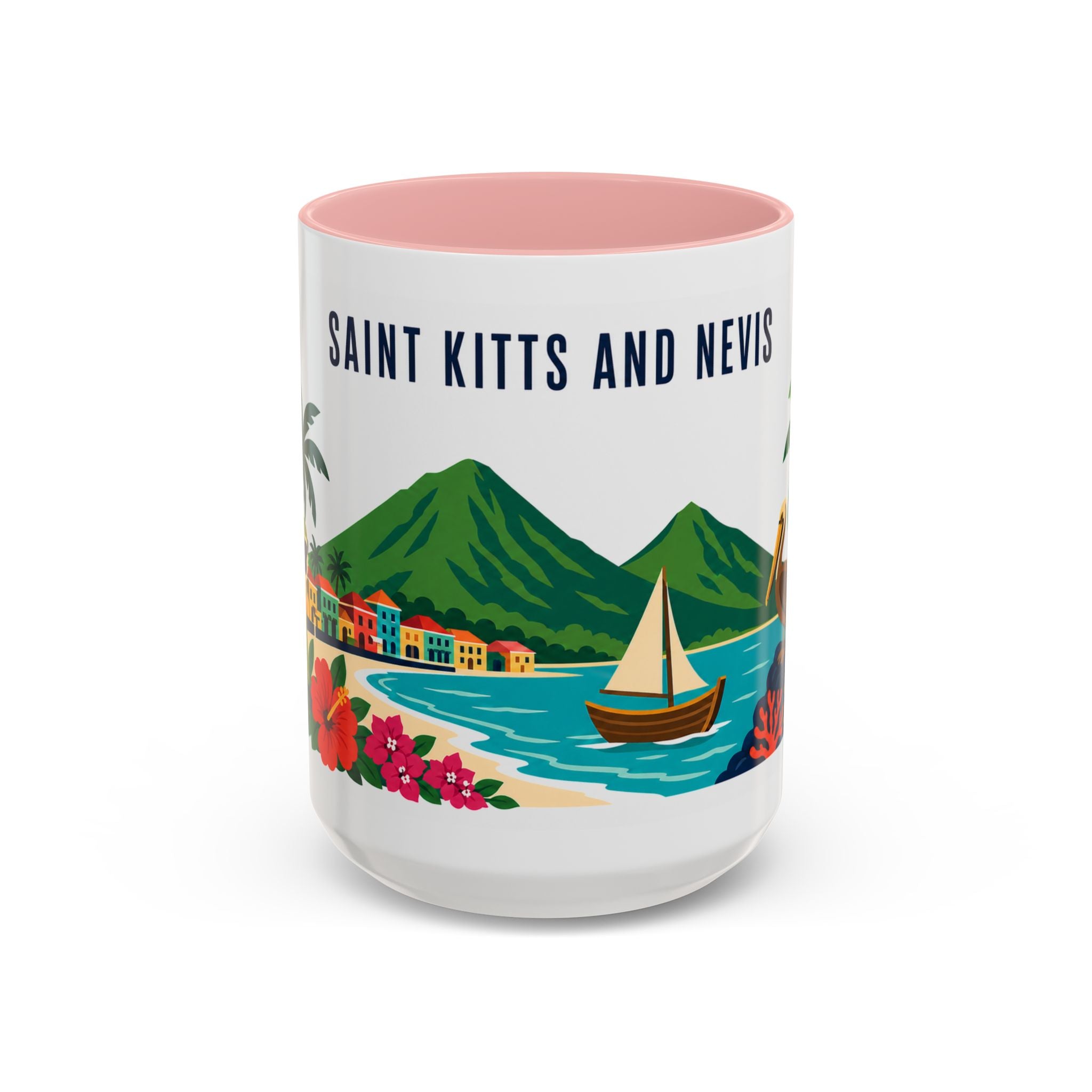 Saint Kitts and Nevis Coffee Mug | Travel Souvenir Accent Mug | Country Gift Ceramic Cup 11oz 15oz