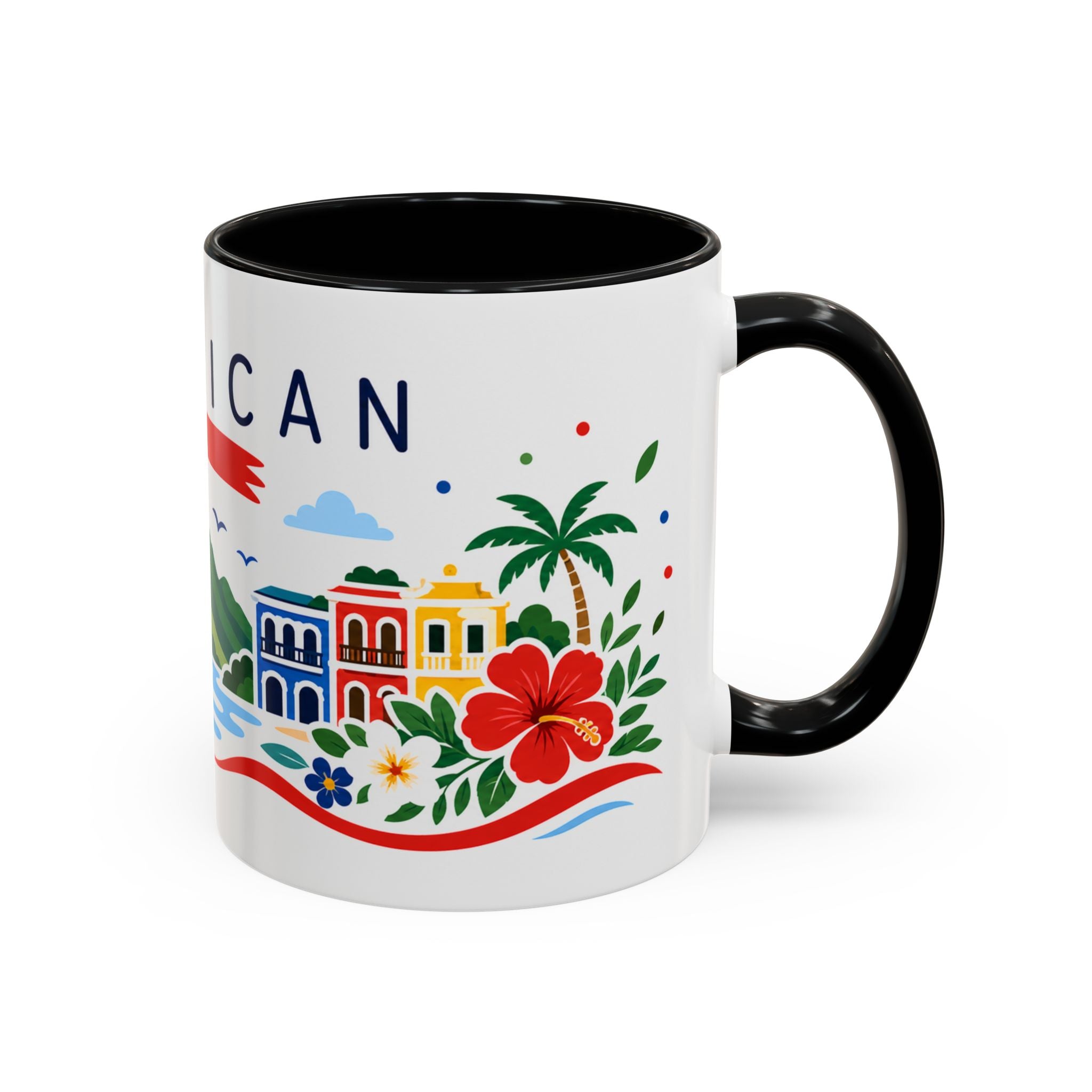 Dominican Republic Coffee Mug | Travel Souvenir Accent Mug | Country Gift Ceramic Cup 11oz 15oz