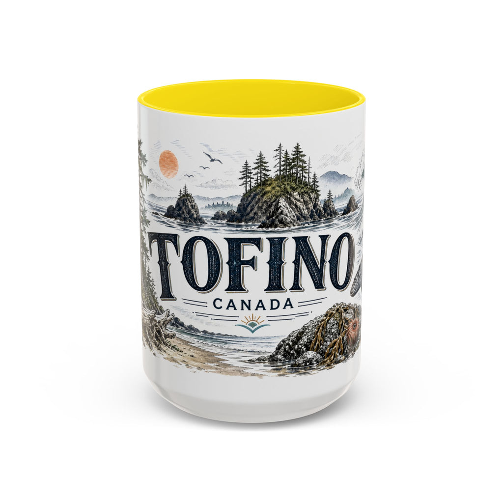 Tofino Mug, Canada Travel Souvenir, Bucket List Gift, Accent Ceramic Coffee Mug 11oz 15oz