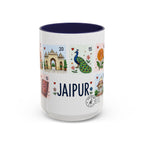 Jaipur Coffee Mug | Postage Stamp Collage Mug | Travel Souvenir Accent Cup 11oz 15oz