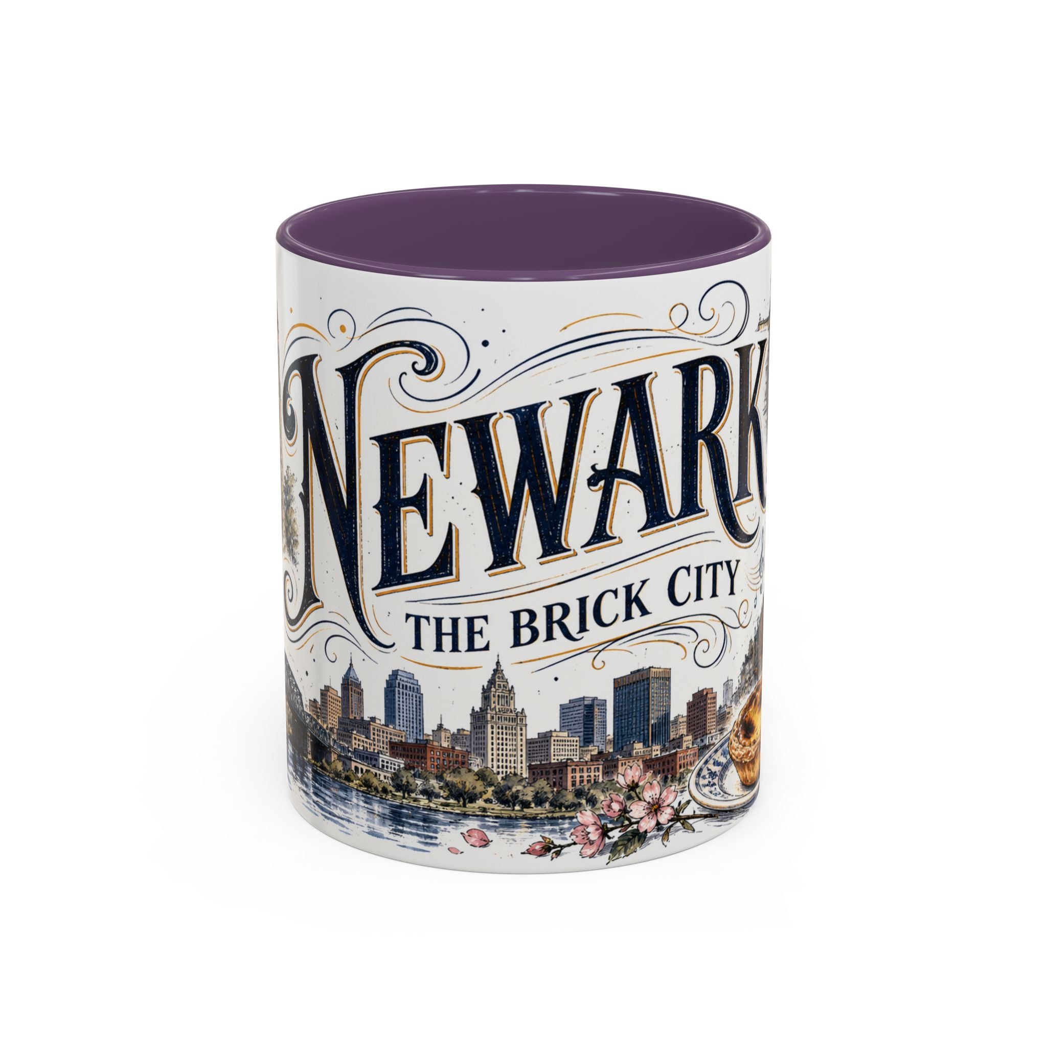 Newark Coffee Mug | United States Travel Souvenir | Vintage Illustrated City Gift | 11 oz 15 oz Accent Mug
