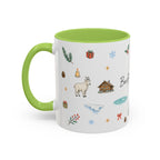 Banff Lake Louise Christmas Mug | Watercolor Travel Souvenir | Holiday Gift | Accent Ceramic Coffee Cup 11oz 15oz