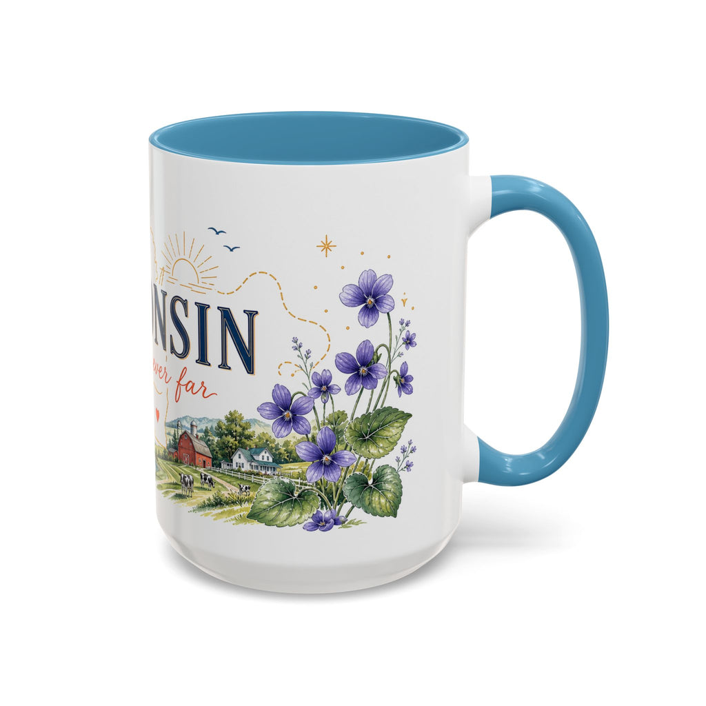 Wisconsin Home State Mug | Moving Away Gift | Long Distance Friendship Coffee Cup | 11oz 15oz Accent Mug