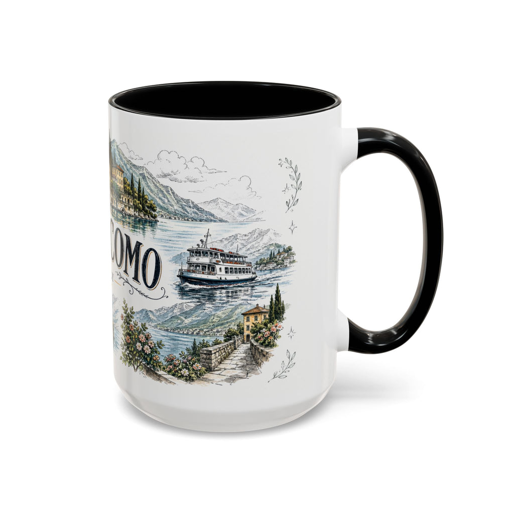 Lake Como Mug, Italy Travel Souvenir, Bucket List Gift, Accent Ceramic Coffee Mug 11oz 15oz