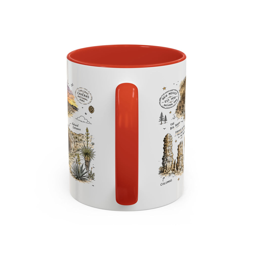 Carlsbad Caverns National Park Coffee Mug | New Mexico Cave Exploration Bat Gift | Accent Color Ceramic 11oz 15oz