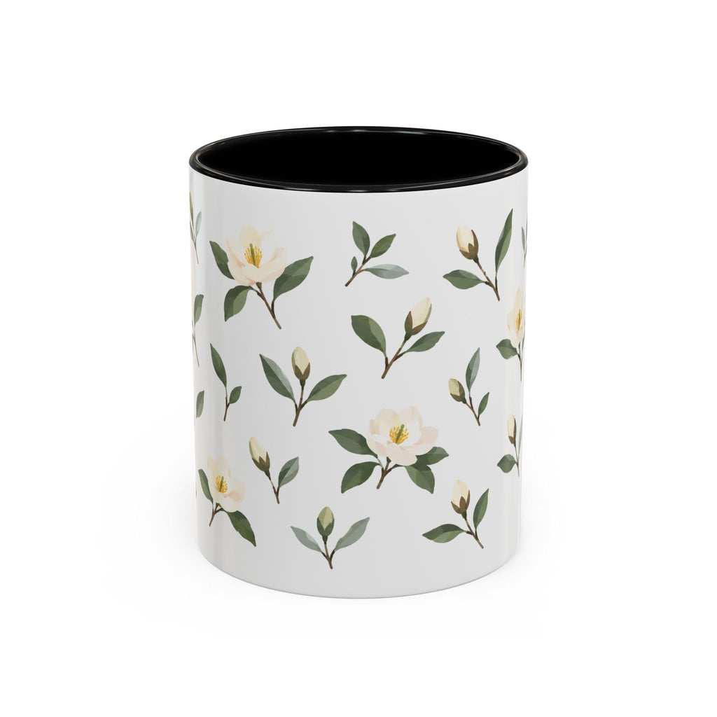 Georgia Sweetbay Magnolia Mug, State Flower Floral Coffee Cup, 11oz Botanical Gift