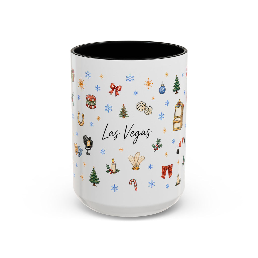 Las Vegas Christmas Mug | Watercolor City Souvenir, Travel Memories (11oz, 15oz)