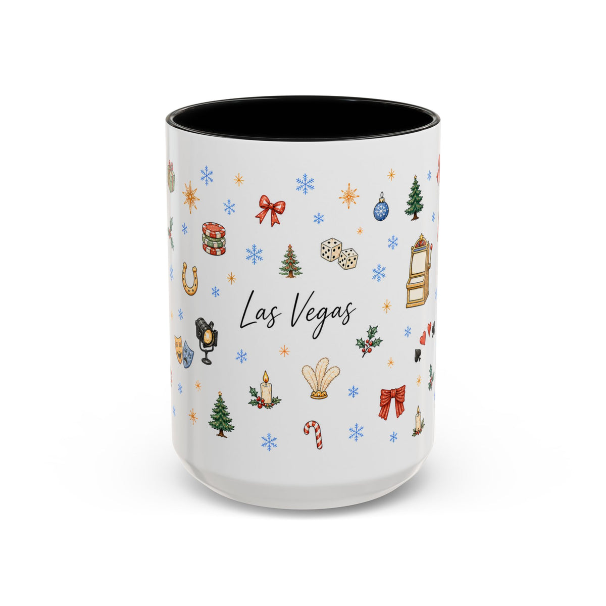 Las Vegas Christmas Mug | Watercolor City Souvenir, Travel Memories (11oz, 15oz)