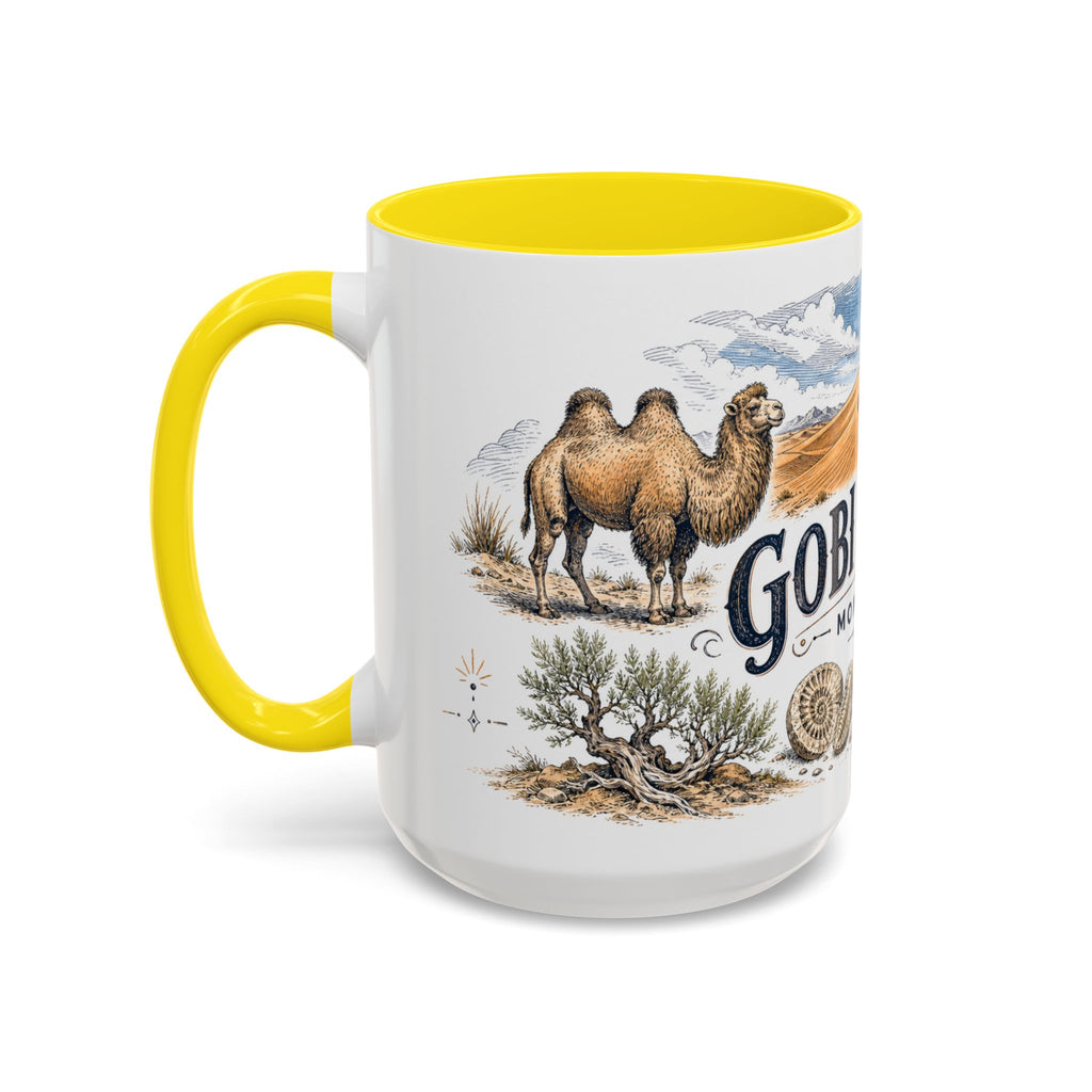 Gobi Desert Mug, Mongolia Travel Souvenir, Bucket List Gift, Accent Ceramic Coffee Mug 11oz 15oz
