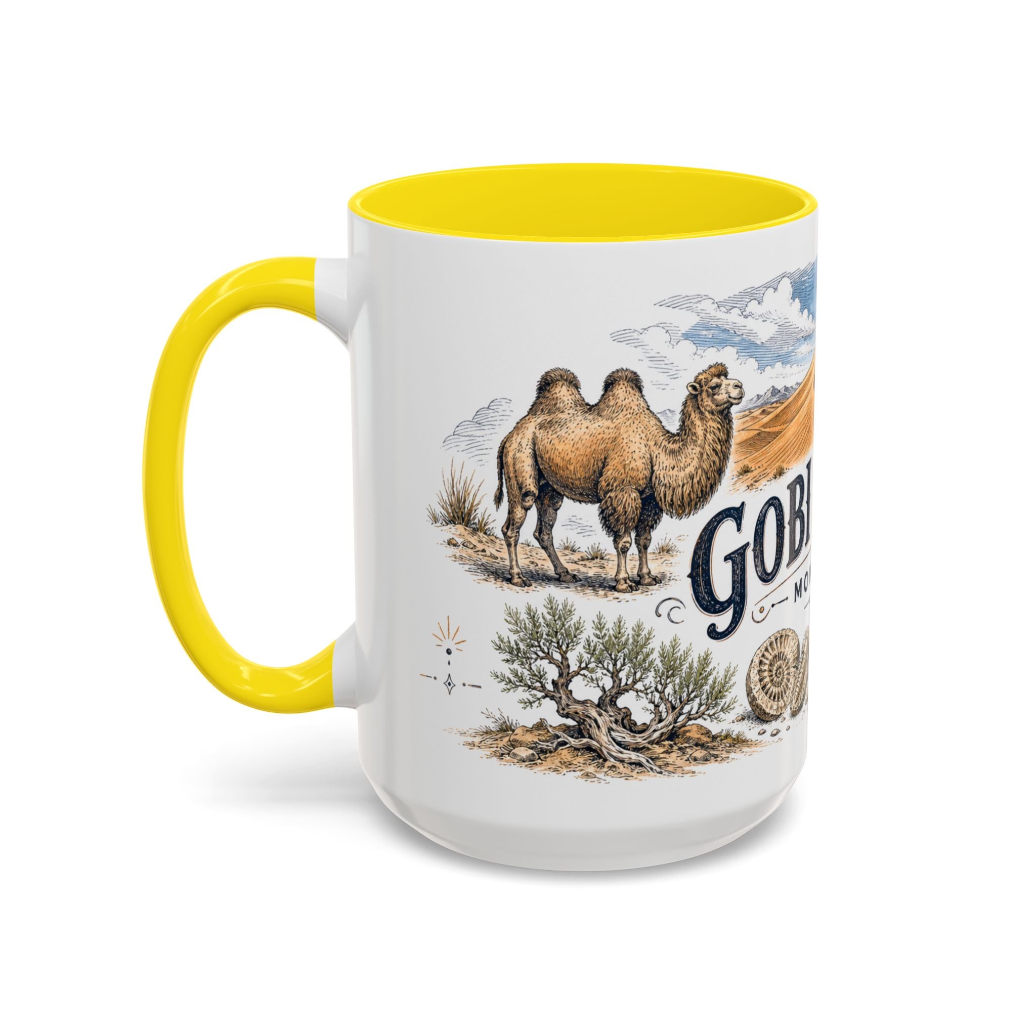 Gobi Desert Mug, Mongolia Travel Souvenir, Bucket List Gift, Accent Ceramic Coffee Mug 11oz 15oz