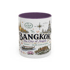 Bangkok Coffee Mug | Thailand Souvenir Travel Gift | Accent Color Ceramic 11oz 15oz