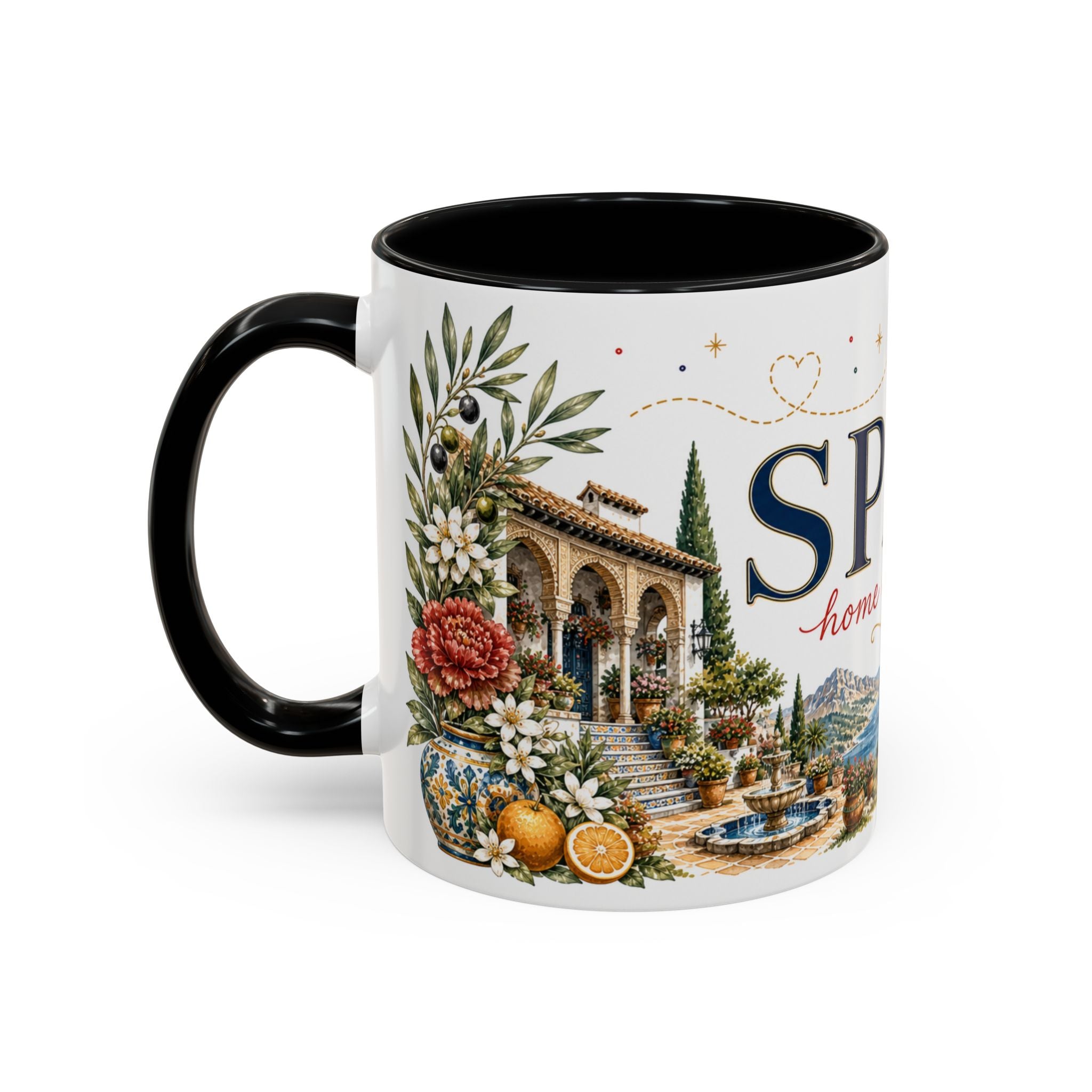 Spain Home Country Mug | Moving Away Gift | Long Distance Friendship | 11 oz 15 oz Accent Mug