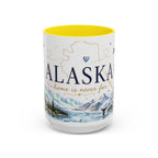 Alaska State Map Mug | Northern Lights, Mountains, Glaciers | Moving Away Gift