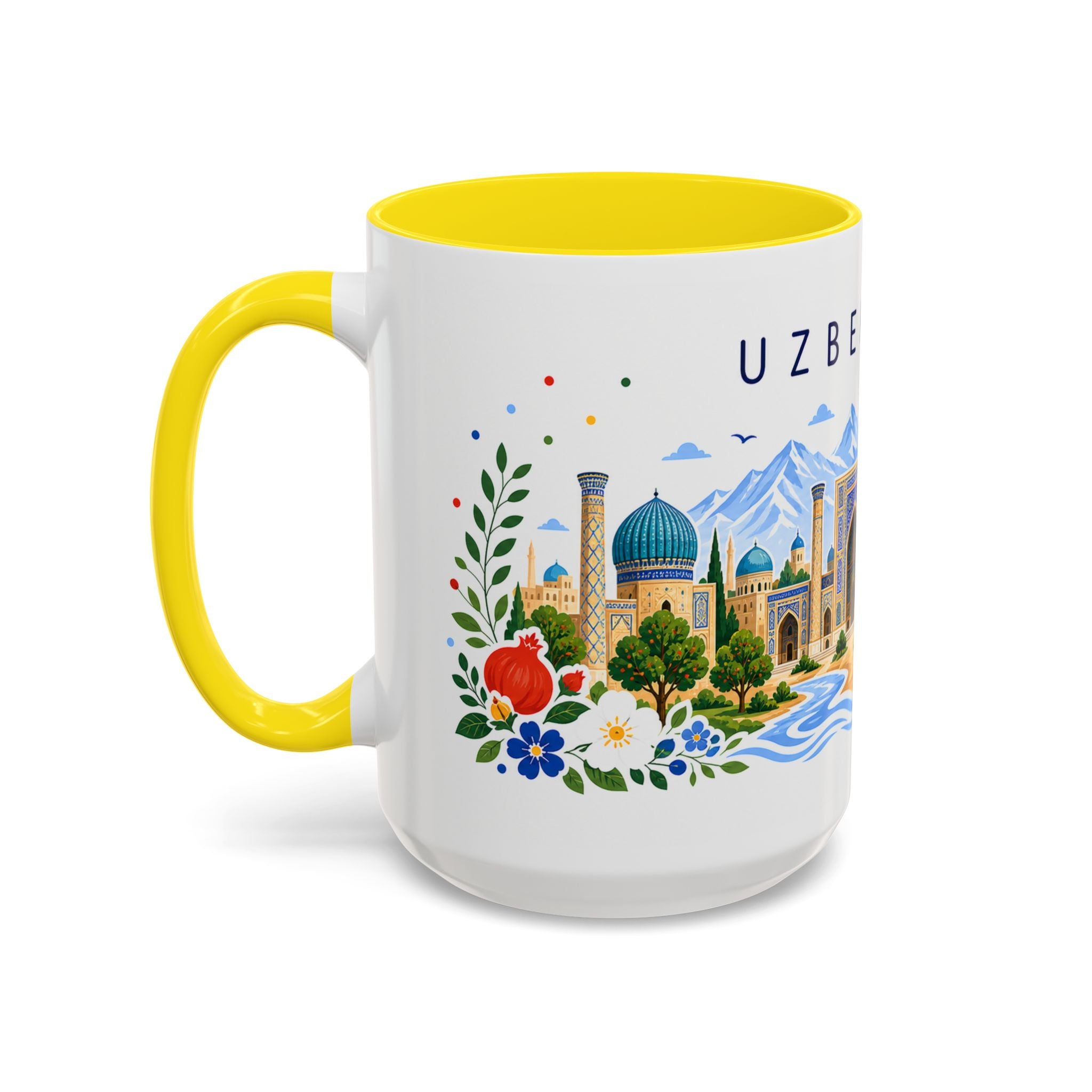 Uzbekistan Coffee Mug | Travel Souvenir Accent Mug | Place Gift Ceramic Cup 11oz 15oz
