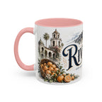 Riverside Coffee Mug | United States Travel Souvenir | Vintage Illustrated City Gift | 11 oz 15 oz Accent Mug